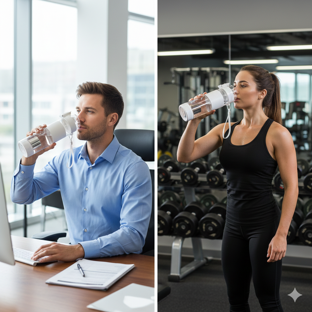 dân văn phòng, dân gym uống nước kiềm để bổ sung khoáng chất nhanh nhất